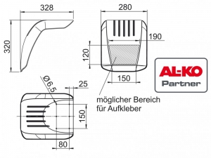 AL-KO Hochlader Kotflügel HL 280