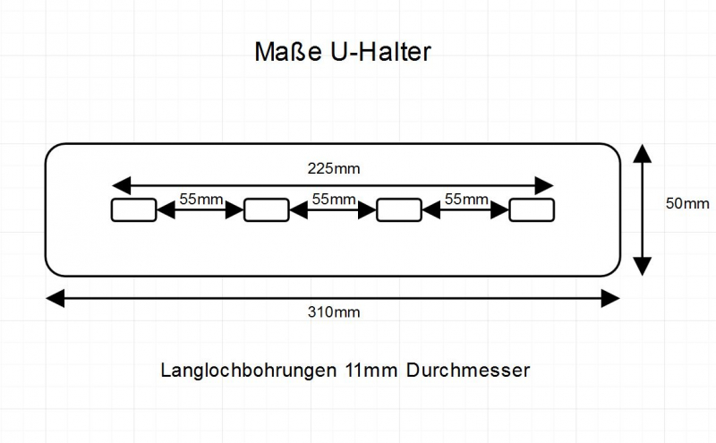 Kielrollenhalter für 300 mm Kielrolle