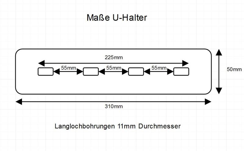 Kielrolle V-Form 300 mm + U-Halter aus EDELSTAHL