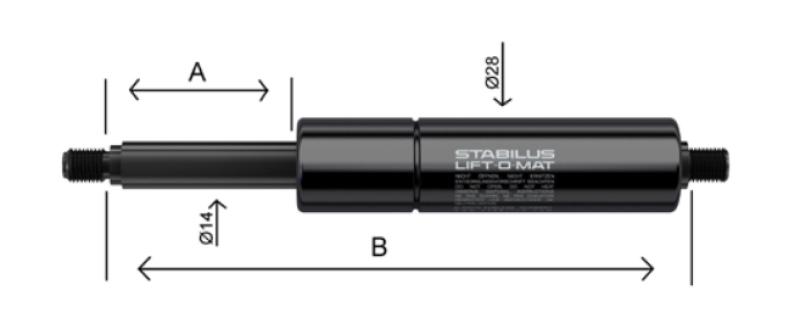 Stabilus Gasfeder 14 x 28 mit 500 N